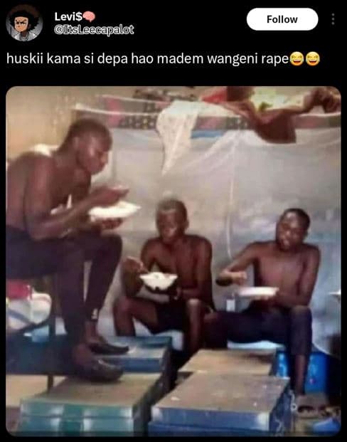 Levis sleecapalot follow huskii kama si depa hao madem wangeni rape