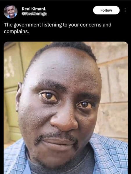 Real kimani roalkaruga follow the government listening to your concerns and comp