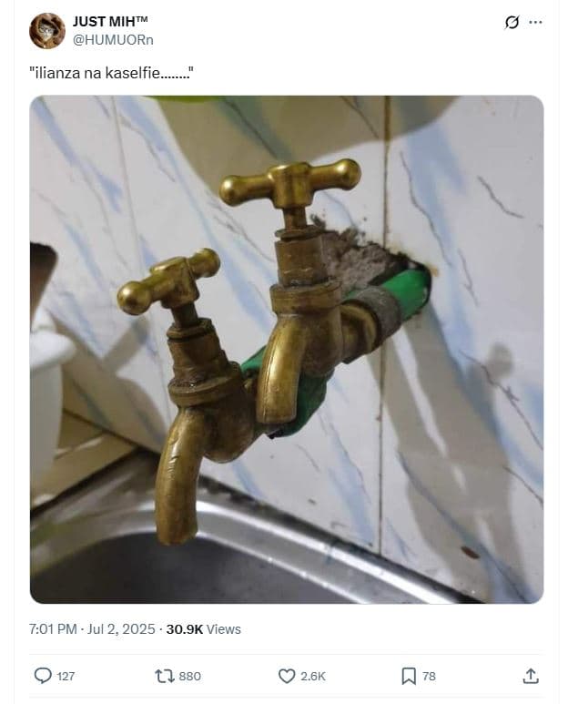 Just mihtm humuorn ilianza na kaselfie. 7.01 pm jul 2, 30.9k views 127 t2 880 2.