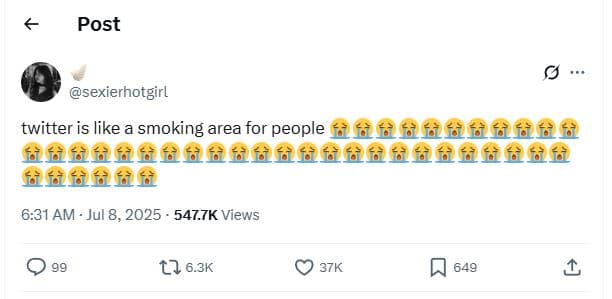 Post sexierhotgirl twitter is like a smoking area for people fffffff 5fàfàf9 5 f