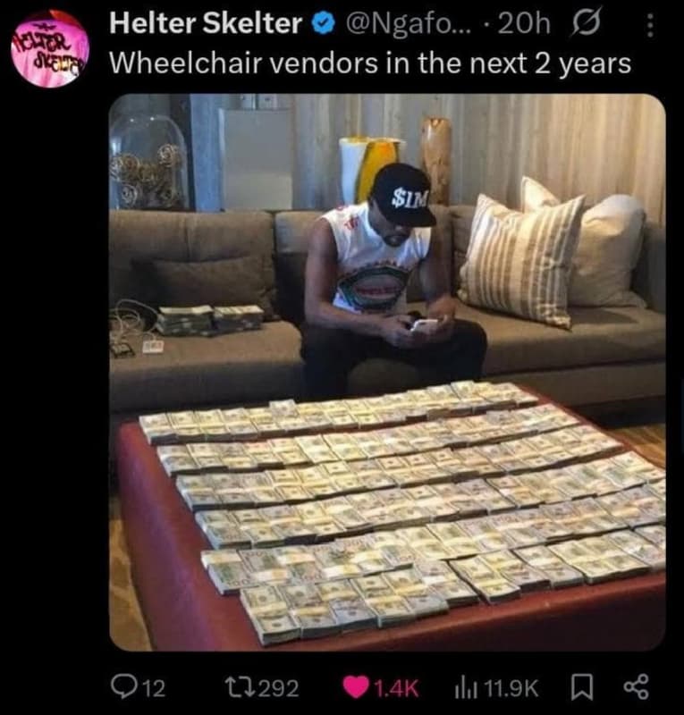 Helter skelter ngafo. 20h 9 wheelchair vendors in the next 2 years sin 012 14k ı