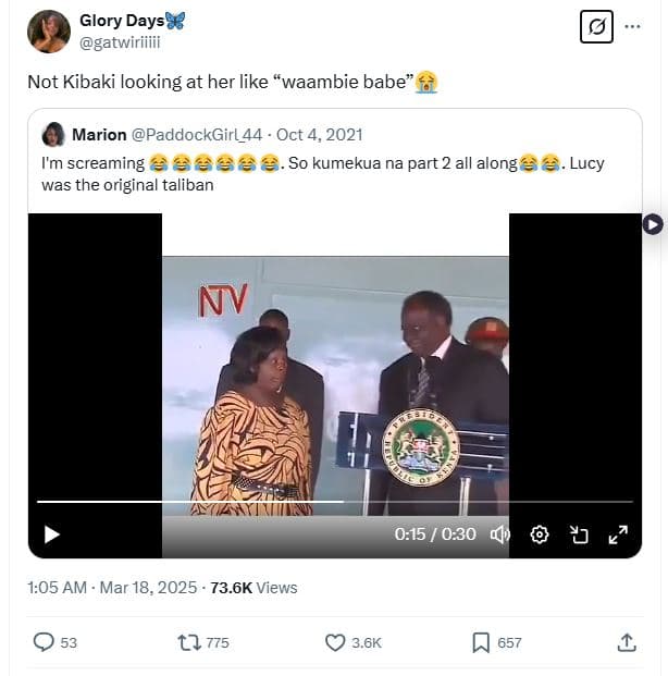 Glory days88 gatwirii not kibaki looking at her like waambie babe marion paddock