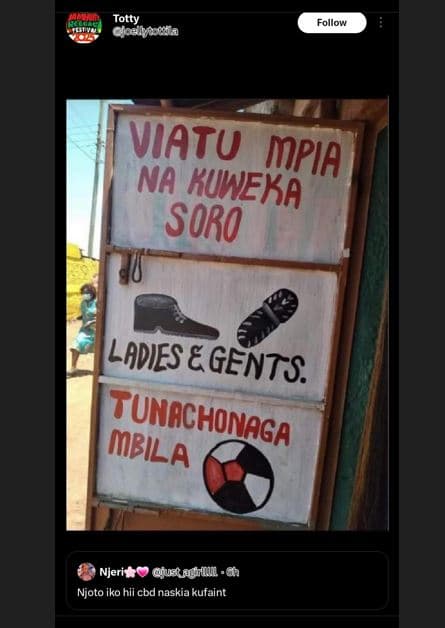 Totty goaleoinua follow viatu mpia na kuweka soro ladies gents tunachonaga mbila