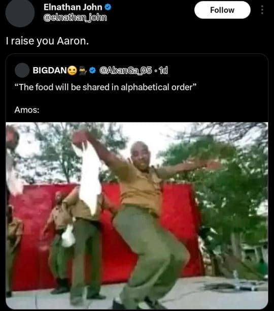 Elnathan john einadhan_ fohn follow raise you aaron. bigdan abanga05 . 1d the fo