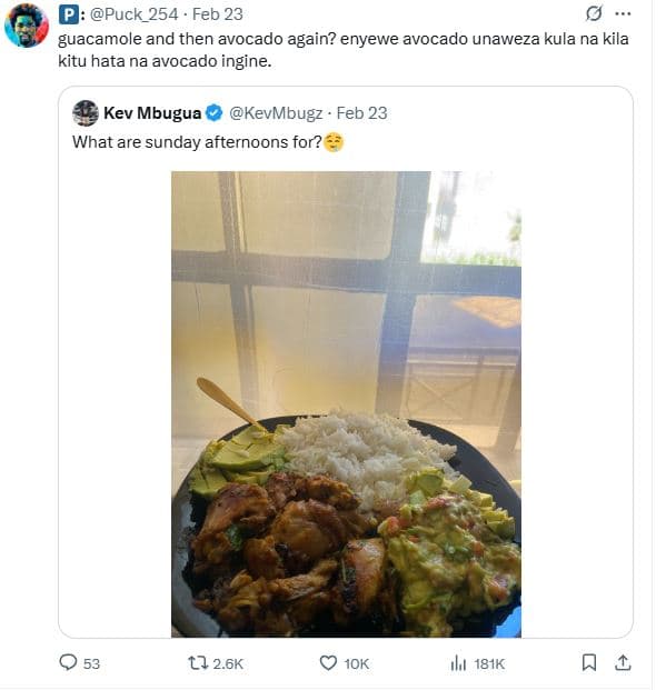 P puck 254 feb 23 guacamole and then avocado again? enyewe avocado unaweza kula