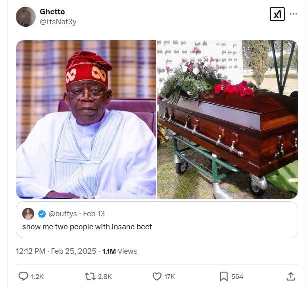 Ghetto itsnat3y buffys feb 13 show me two people with insane beef 12.12 pm . feb