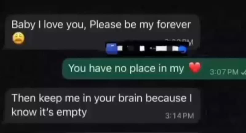 Baby love you, please be my forever fu you have no place in my 307 pm then keep