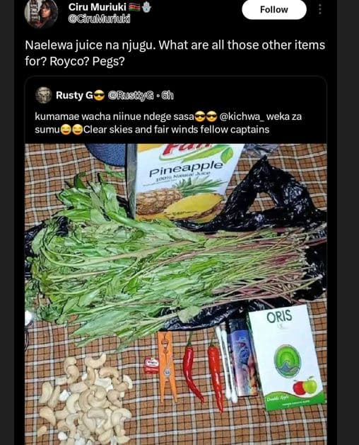 Ciru muriuki ciuumuufuki follow naelewajuice na njugu. what are all those other