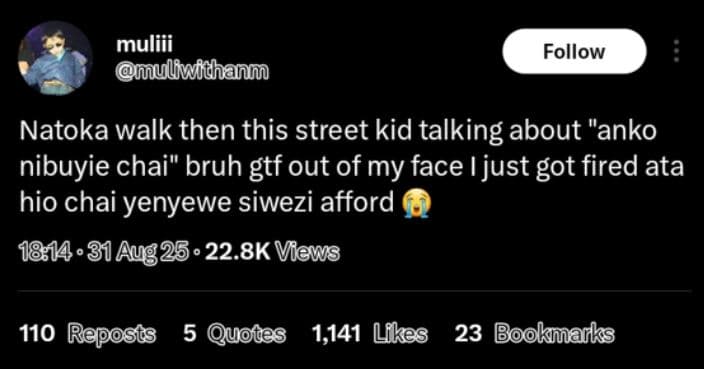 Muliii uulwithanm follow natoka walk then this street kid talking about anko nib