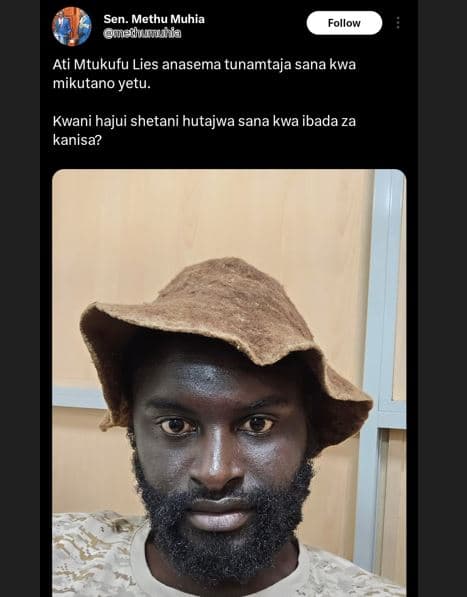 Sen. methu muhia edo rna follow ati mtukufu lies anasema tunamtaja sana kwa miku