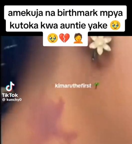 Amekuja na birthmark mpya kutoka kwa auntie yake kmarumheflrst tiktok kunchyo