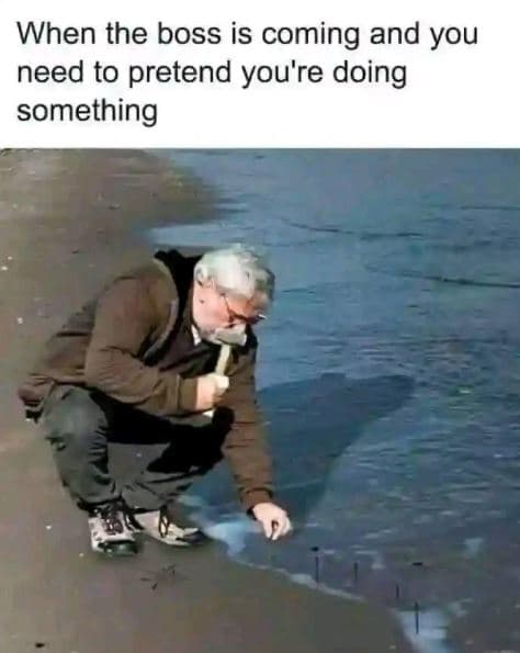 When the boss is coming and you need to pretend you're doing something