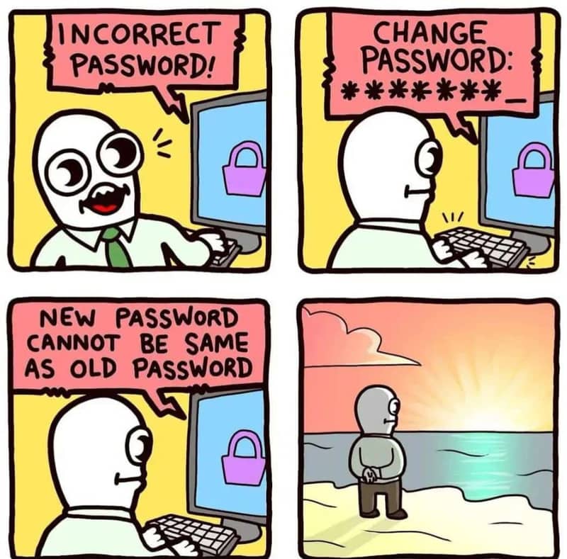 Ncorrect password! change password xxxx new password cannot be same as old passw