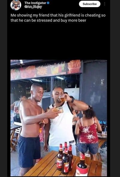 The instigator gaeaay subscribc me showing my friend that his girlfriend is chea