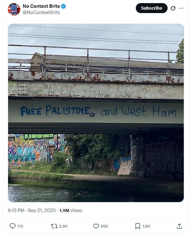 No context brits nocontextbrits subscribe aba_ kars free palistineo and west ham