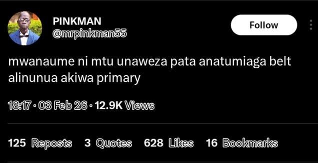 Pinkman mipinkman55 follow mwanaume ni mtu unaweza pata anatumiaga belt alinunua