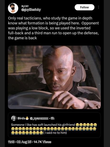 Ricky uufkaicki follow only real tacticians, who study the game in depth know wh