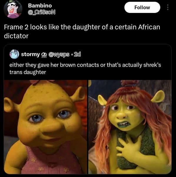 Bambino giisson follow frame 2 looks like the daughter of a certain african dict