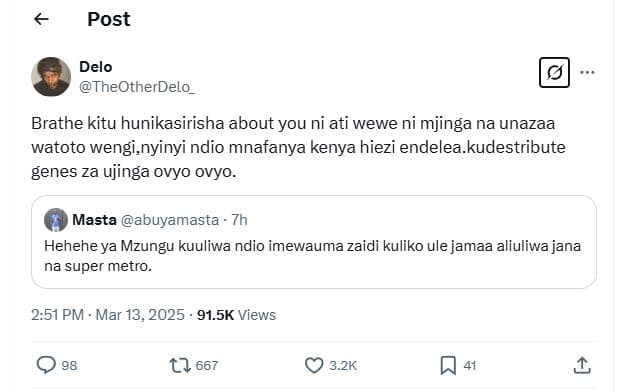 Post delo theotherdelo brathe kitu hunikasirisha about you ni ati wewe ni mjinga