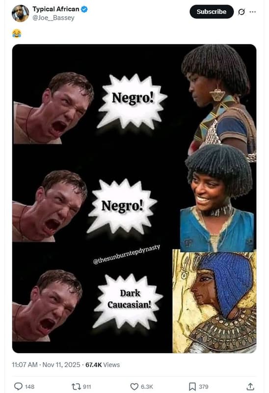 Typical african joe bassey subscribe negro! negro! dark caucasian! 11.07 am nov
