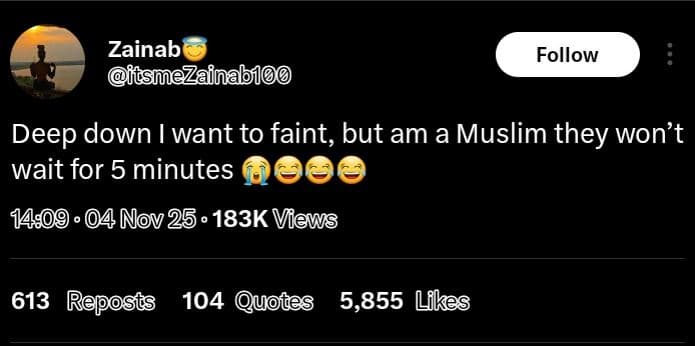 Zainab ftsmezainab100 follow deep down want to faint, but am a muslim they won't