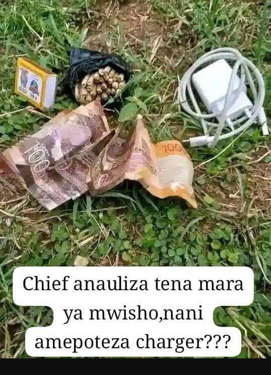 Ton chief anauliza tena mara ya mwishonani amepoteza charger???