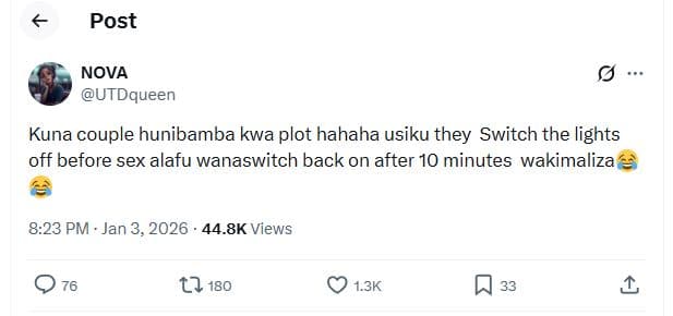 Post nova utdqueen kuna couple hunibamba kwa plot hahaha usiku they switch the l