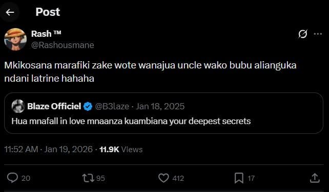 Post rash t rashousmane mkikosana marafiki zake wote wanajua uncle wako bubu ali