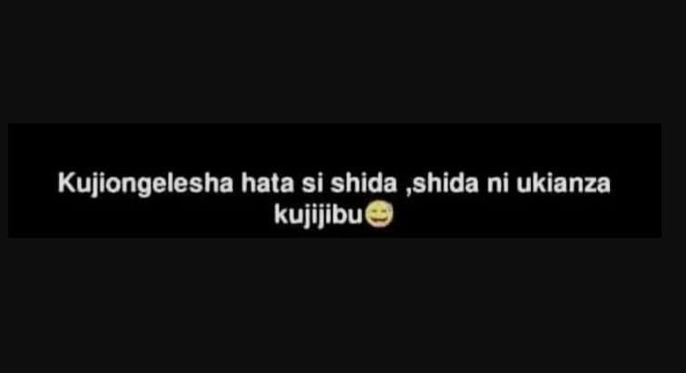 Kujiongelesha hata si shida ,shida ni ukianza kujijibu
