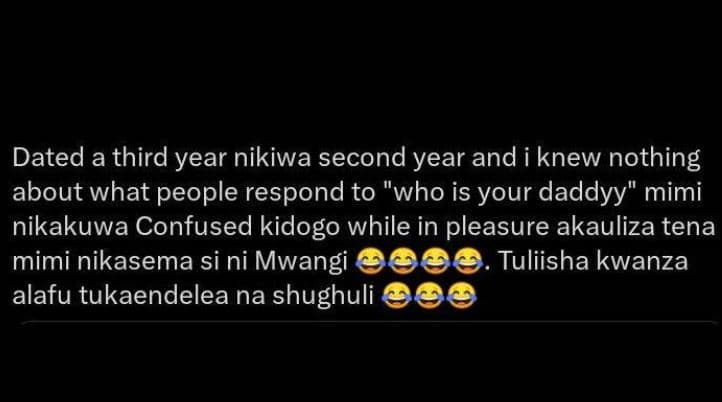 Dated a third year nikiwa second year and i knew nothing about what people respo