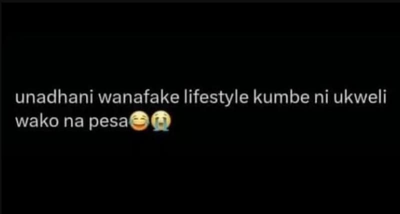 Unadhani wanafake lifestyle kumbe ni ukweli wako na pesa