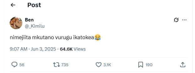 Post ben _kimilu nimejiita mkutano vurugu ikatokea 9.07 am jun 3, 64.6k views ll