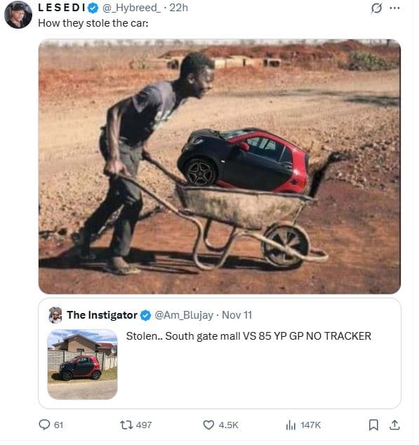 Lesedi _hybreed 22h how they stole the car the instigator am_blujay nov 11 stole