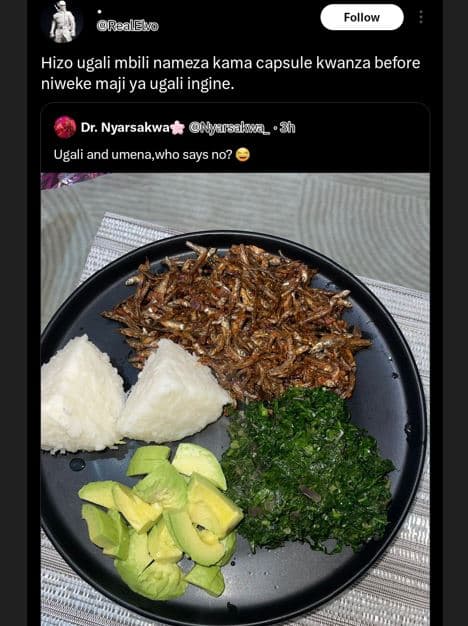 Follow realewo hizo ugali mbili nameza kama capsule kwanza before niweke maji ya