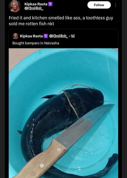 Kipkaa rasta kmnak follow fried it and kitchen smelled like ass. a toothless guy