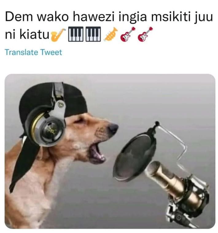 Dem wako hawezi ingia msikiti juu ni kiatu translate tweet