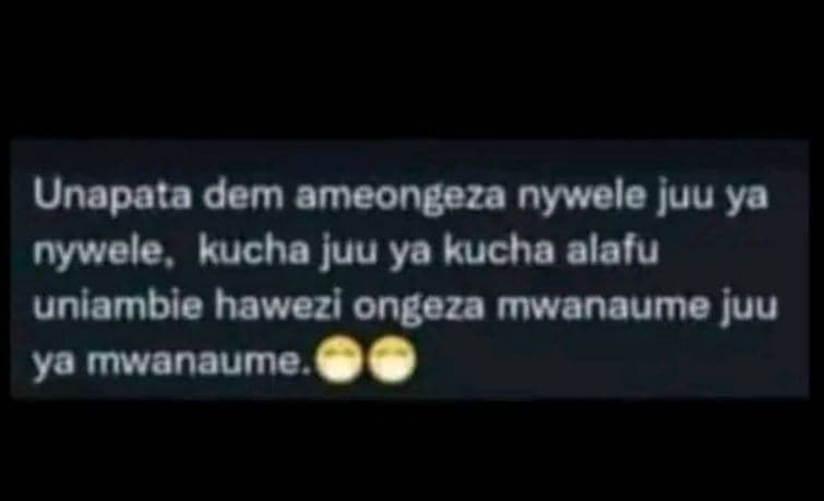 Unapata dem ameongeza nywele juu ya nywele, kucha juu ya kucha alalu uniambie ha