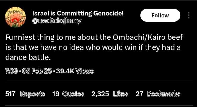 Israel is committing genocide! usedtobejimmy follow funniest thing to me about t