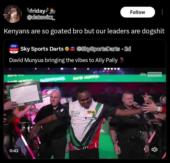 Friday datawizzz _ follow kenyans are so goated bro but our leaders are dogshit