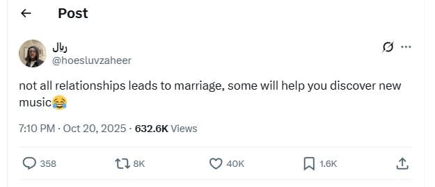 Post ju hoesluvzaheer not all relationships leads to marriage some will help you