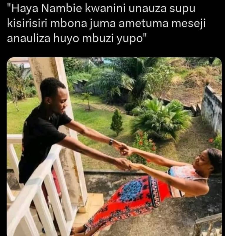 Haya nambie kwanini unauza supu kisirisiri mbona juma ametuma meseji anauliza hu