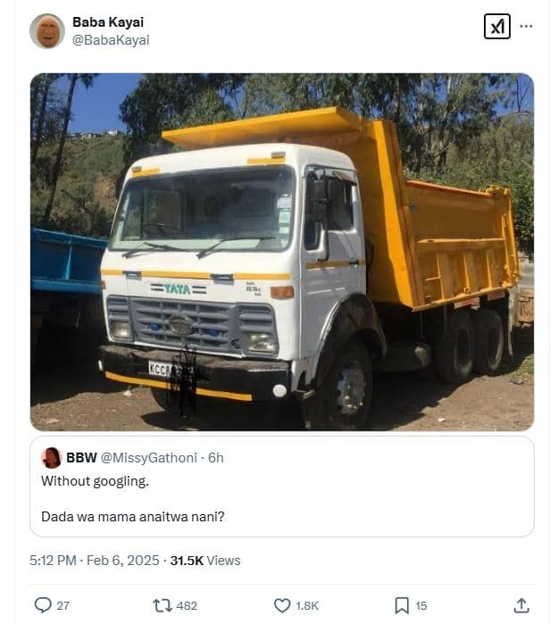 Baba kayai babakayai kcct bbw missygathoni without googling dada wa mama anaitwa