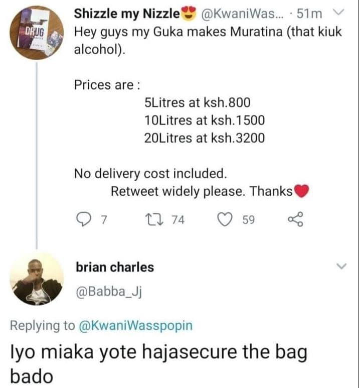 Shizzle my nizzle kwaniwas. 51m hey guys my guka makes muratina that kiuk alcoho