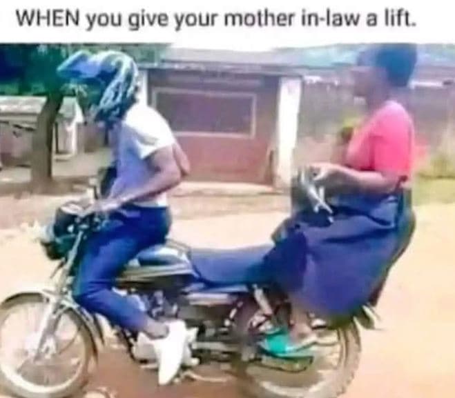 When you give your molher inlaw a lilı