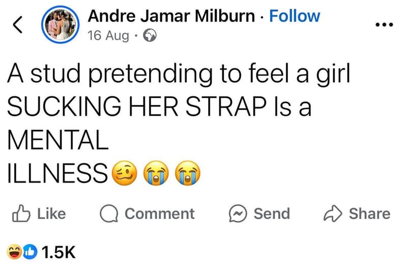 Andre jamar milburn follow 16 aug a stud pretending to feel a girl sucking her s