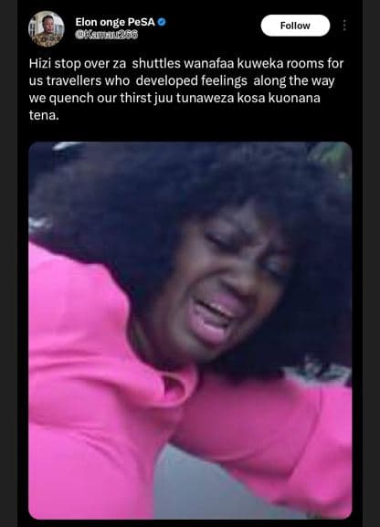 Elon onge pesa gkeriar25g follow hizi stop over za shuttles wanafaa kuweka rooms