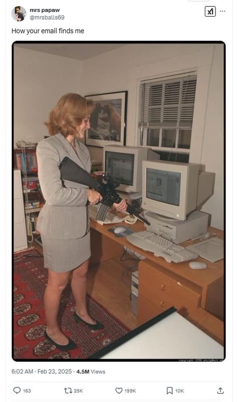 Mrs papaw mrsballs69 how your email finds me 6.02 am feb 23, 4.5m views 163 tl 2