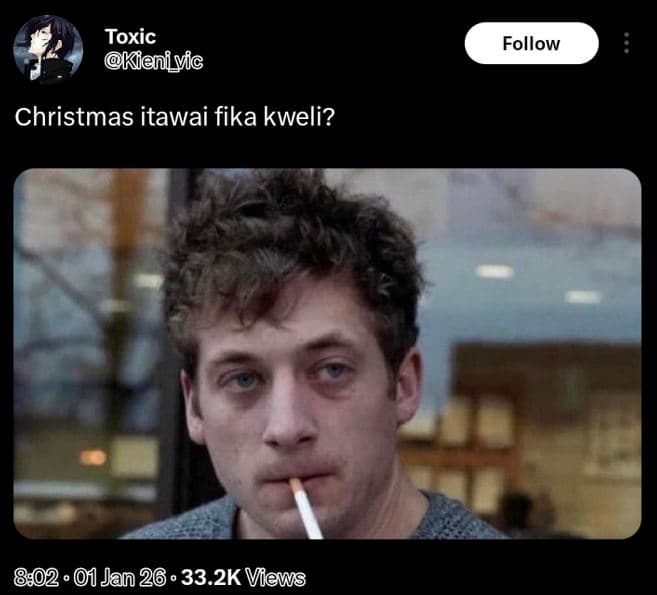 Toxic kieniyic follow christmas itawai fika kweli? 01jan 26 33.2k vews