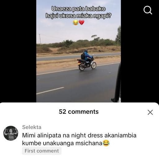 Unaezapatababako bajuiukonamiakangapi? 52 comments selekta mimi alinipata na nig