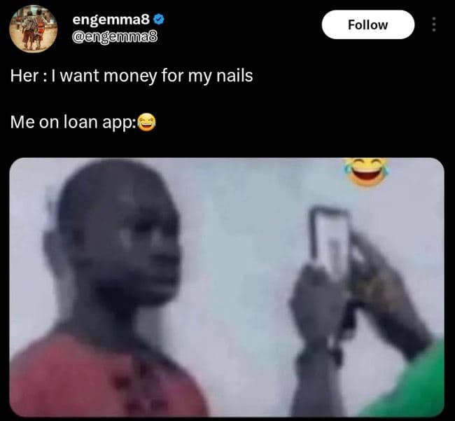 Engemma8 engemma8 follow her 1want money for my nails me on loan app